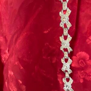 Vintage 1950s art deco style rhinestone bracelet